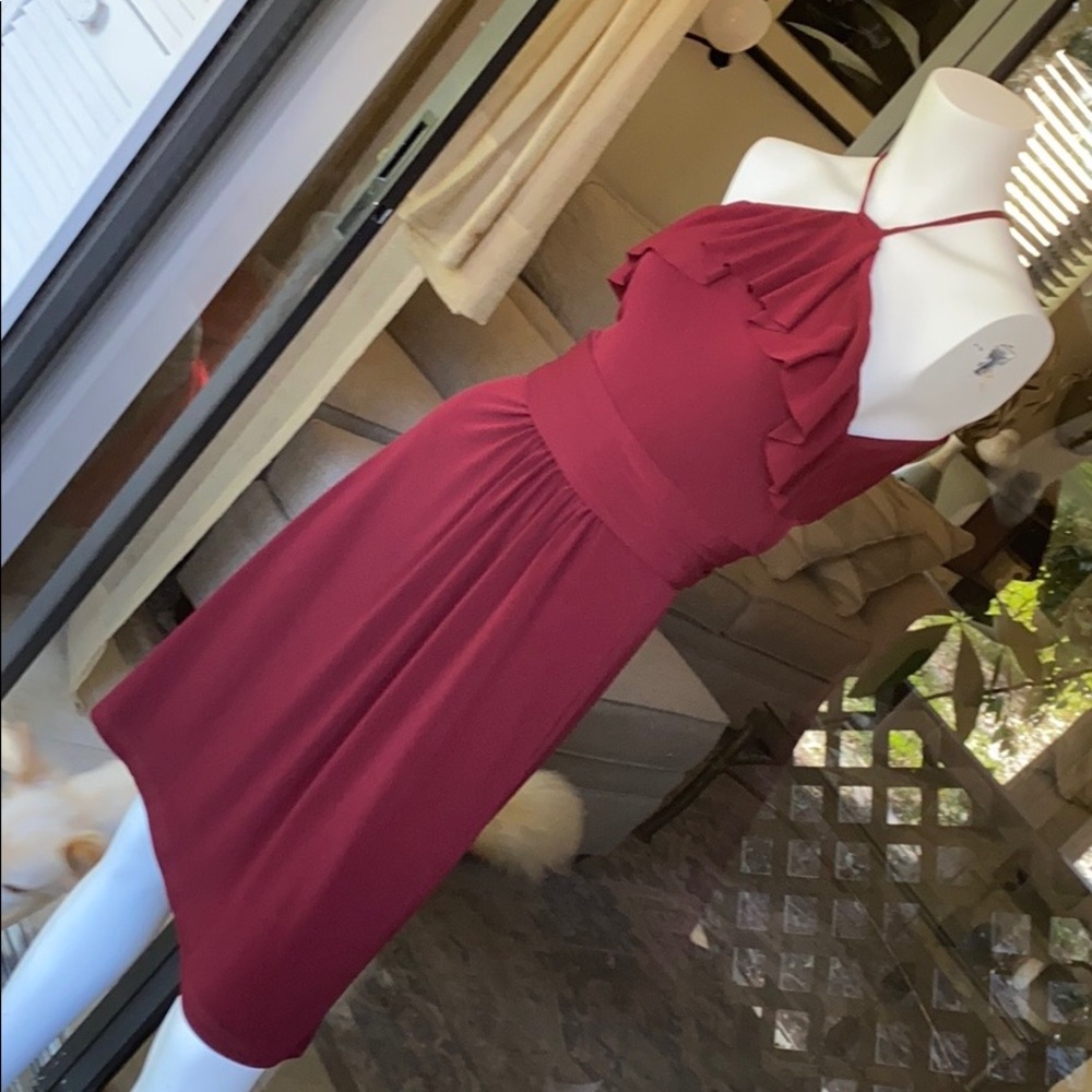 Amsale stretch jersey bridesmaid dress G854J
